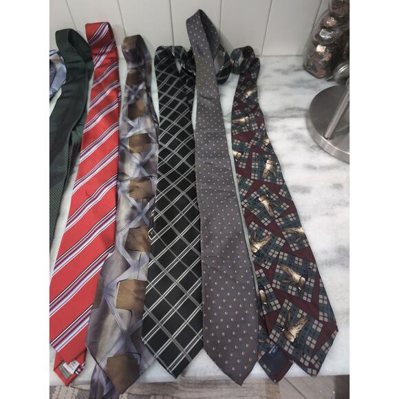 Bulk Neck Tie Lot 4, 10 Men's Ties Bundle, Assorted Patterns, Wholesale Tie Pack - Picture 4 of 8
